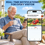 Nafnti Smart Bird Feeder with Camera, 2K Bird Feeder Outdoor with Solar Powered, Bird Camera with 10000+ AI Bird Identification, 5GHz/2.4GHz, IP65 Waterproof, Gift for Bird Lovers