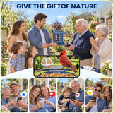 Nafnti Smart Bird Feeder with Camera, 2K Bird Feeder Outdoor with Solar Powered, Bird Camera with 10000+ AI Bird Identification, 5GHz/2.4GHz, IP65 Waterproof, Gift for Bird Lovers