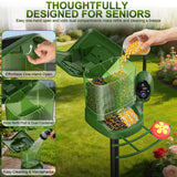 Nafnti Solar Bird Feeder with Camera, 5MP 3K HD Camera Bird Feeder, Ultra Wide 185° View, 2.5L Dual Hopper, Modular Easy Clean, 5200mAh Battery, 2.4GHz Wifi, AI Bird Identification, IP65 Weatherproof