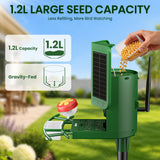 Nafnti 2K Bird Feeder with Camera, Lifetime Free AI Recognition, 10000+ AI Bird Identification, Camera Bird Feeder with Solar Powered, 5GHz/2.4GHz