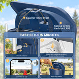 Nafnti Smart Bird Feeder with Camera, 2K Bird Feeder Outdoor with Solar Powered, Bird Camera with 10000+ AI Bird Identification, 5GHz/2.4GHz, IP65 Waterproof, Gift for Bird Lovers